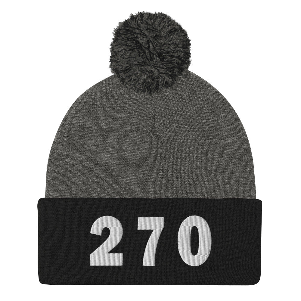 270 Area Code Pom-Pom Beanie