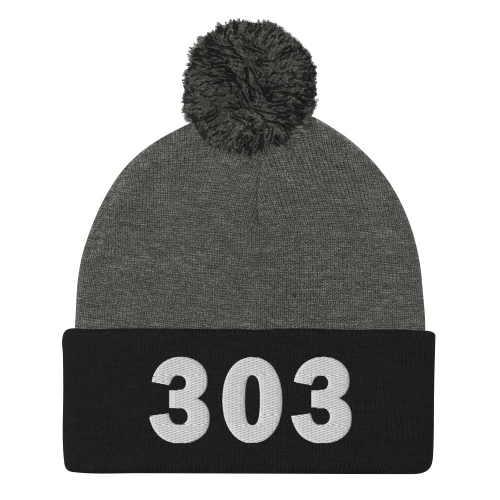 303 Area Code Pom-Pom Beanie
