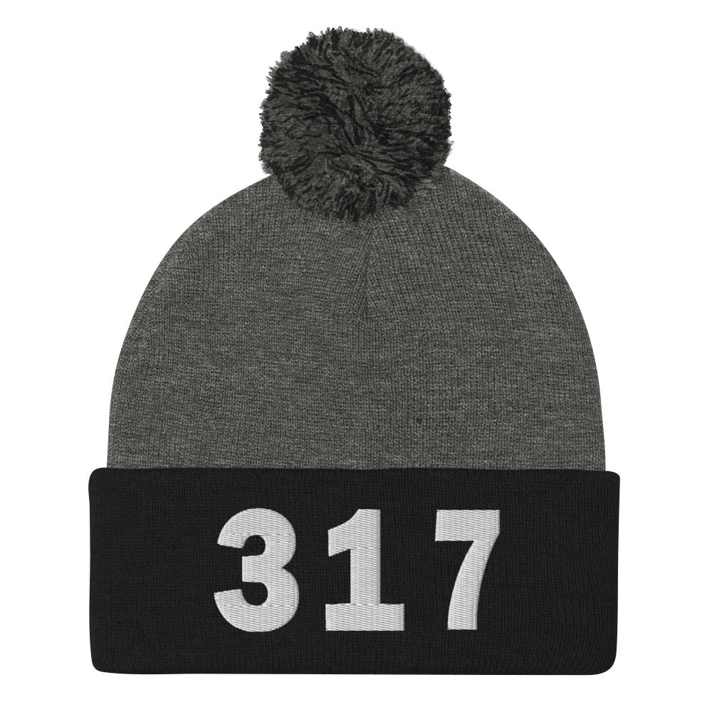 317 Area Code Pom-Pom Beanie