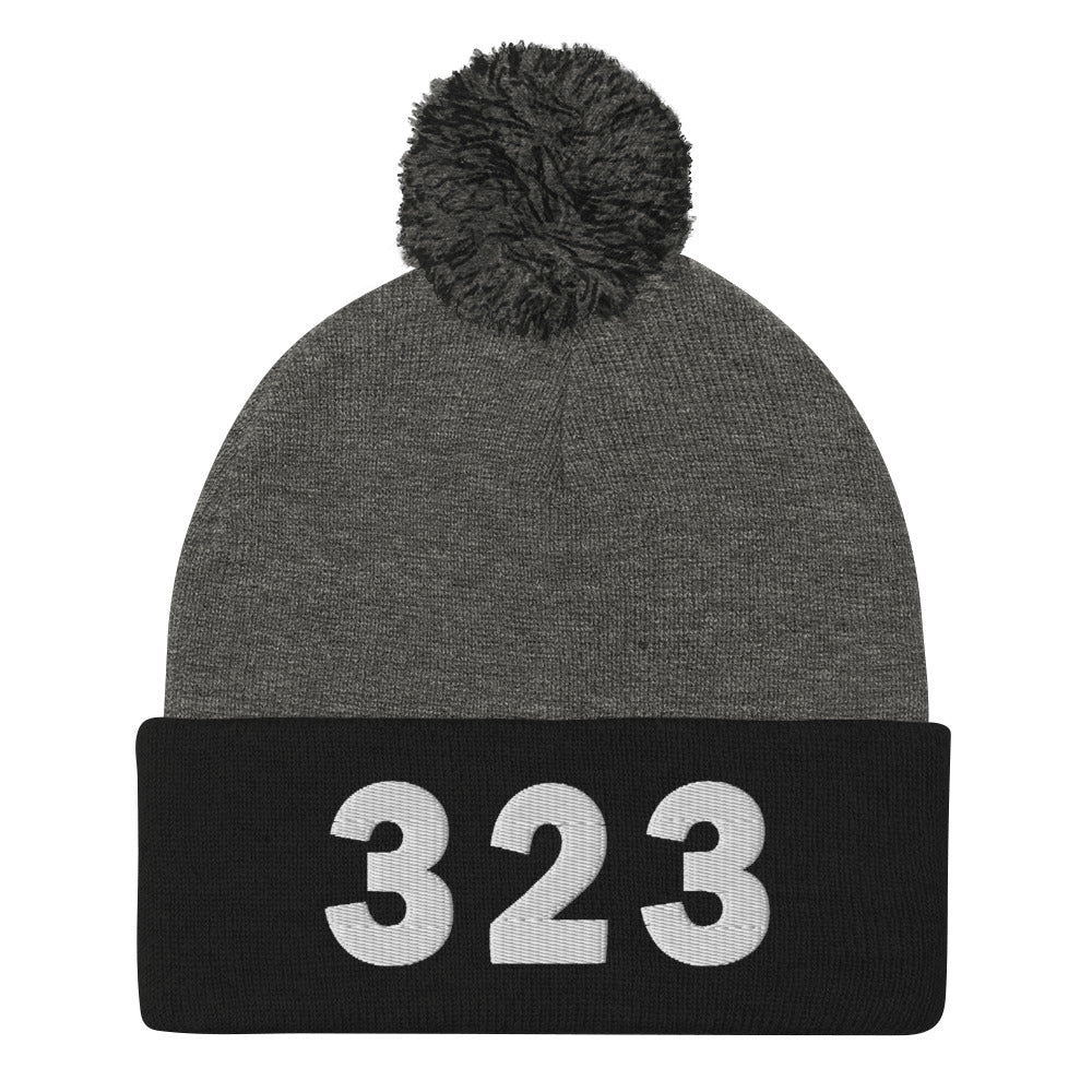 323 Area Code Pom-Pom Beanie