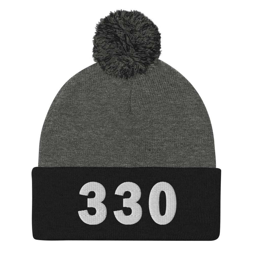 330 Area Code Pom-Pom Beanie