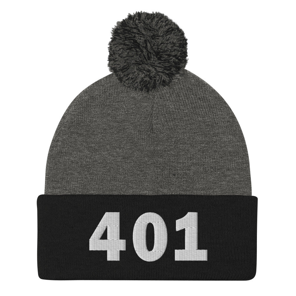 401 Area Code Pom-Pom Beanie