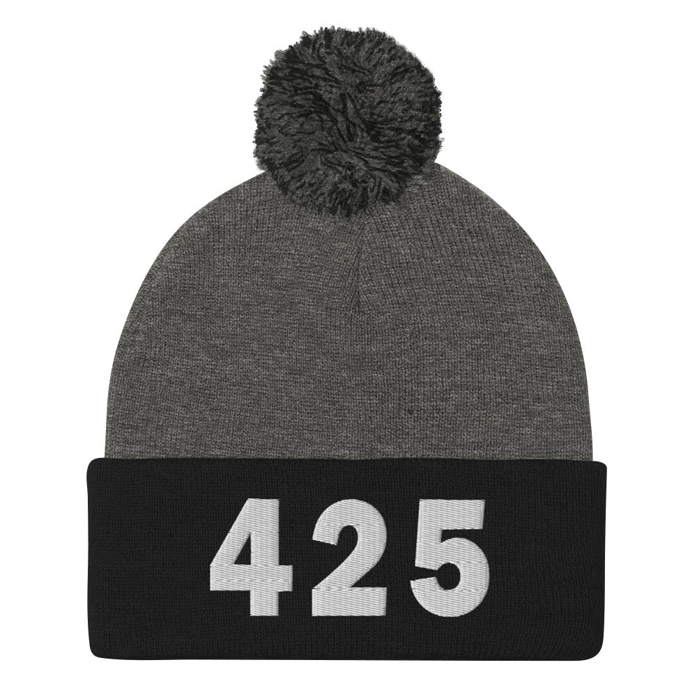 425 Area Code Pom-Pom Beanie
