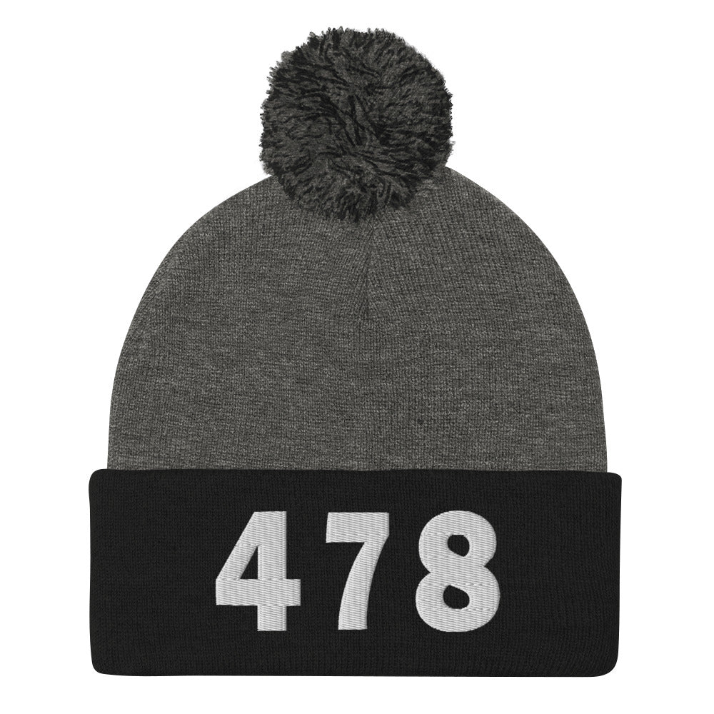 478 Area Code Pom-Pom Beanie