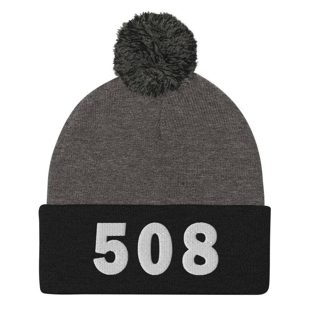 508 Area Code Pom-Pom Beanie