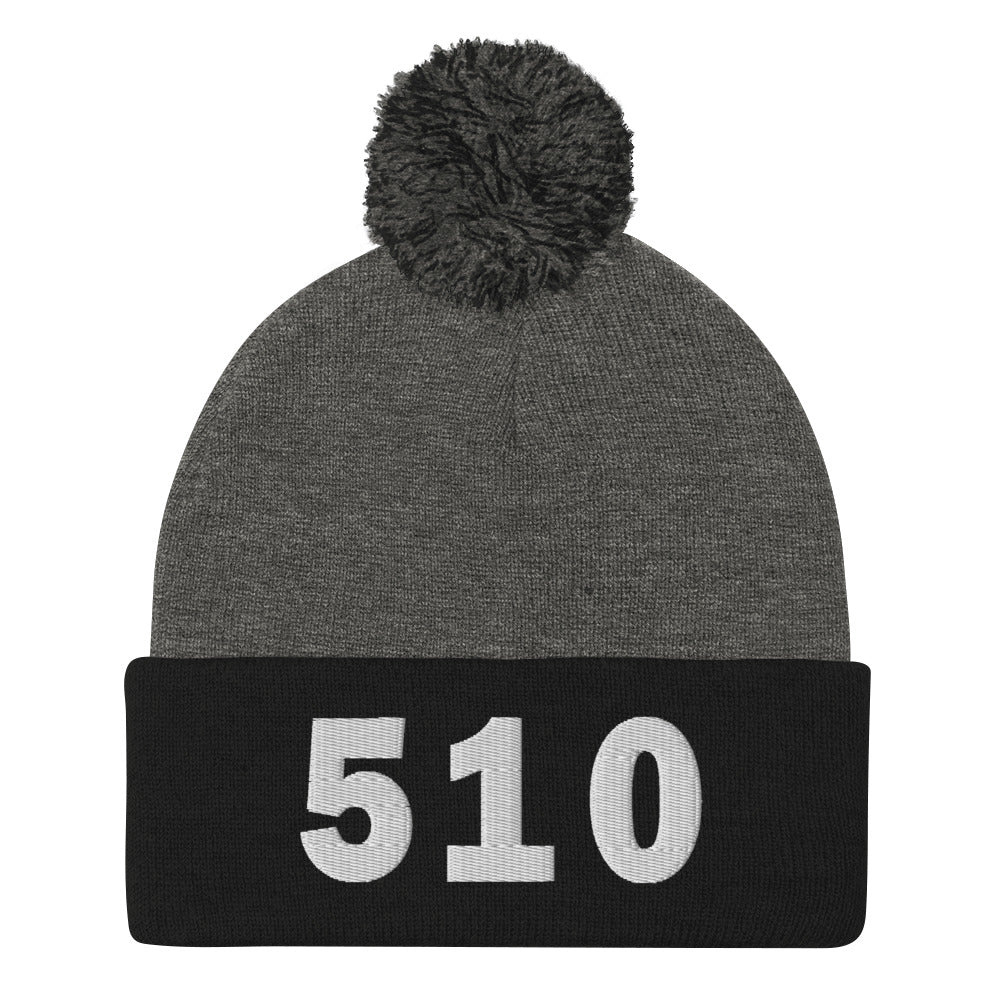 510 Area Code Pom-Pom Beanie