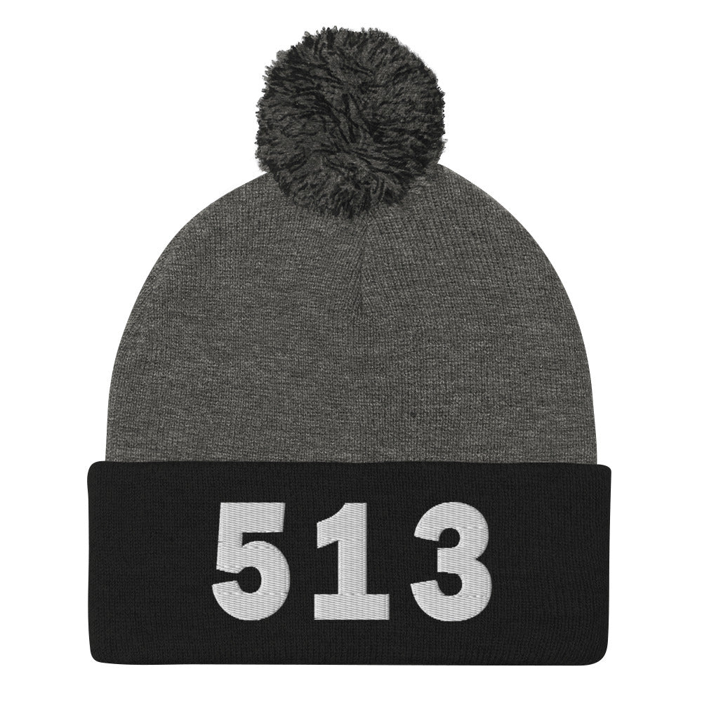 513 Area Code Pom-Pom Beanie