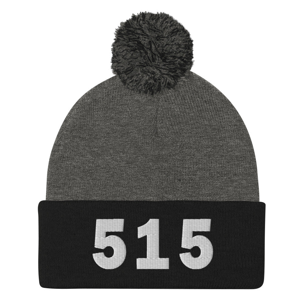 515 Area Code Pom-Pom Beanie