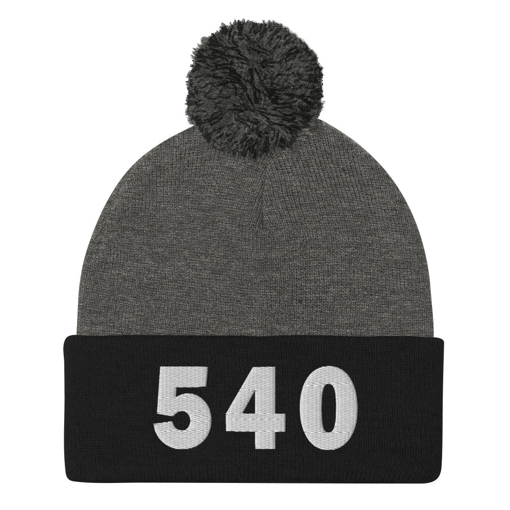 540 Area Code Pom-Pom Beanie