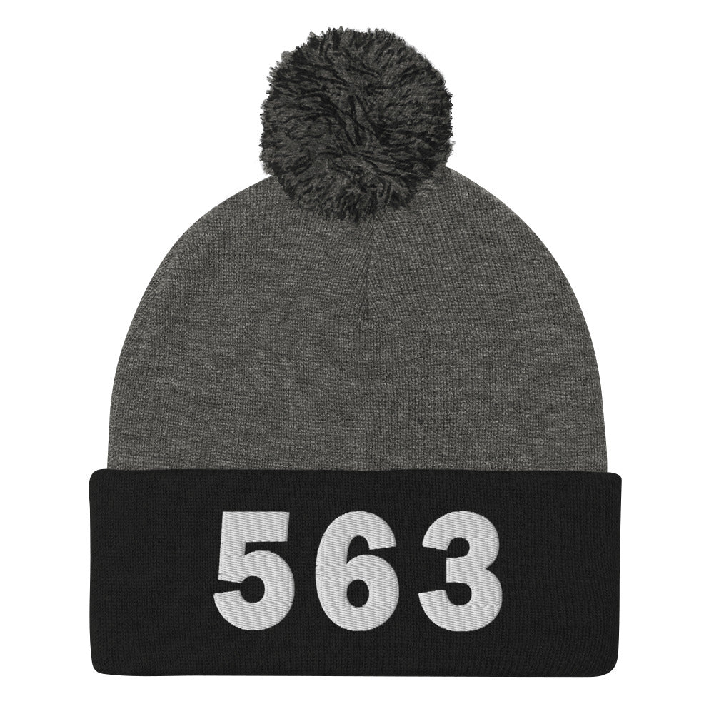 563 Area Code Pom-Pom Beanie