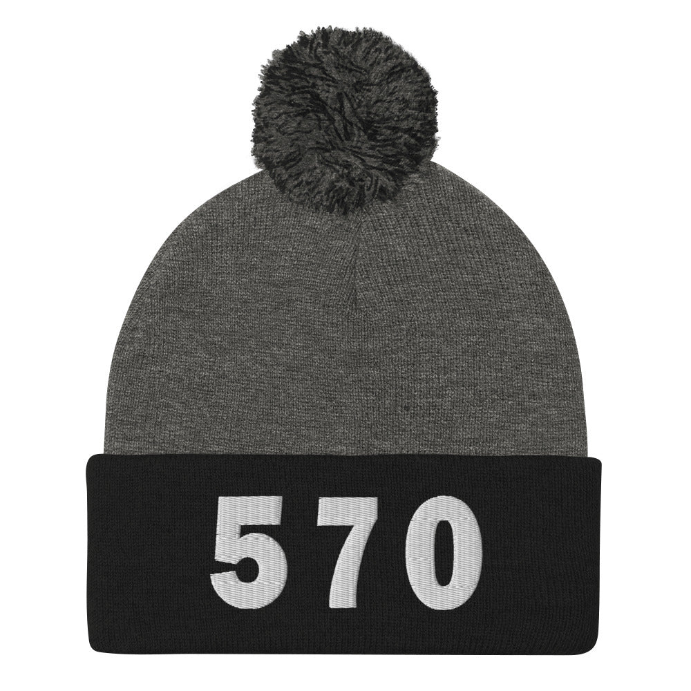 570 Area Code Pom-Pom Beanie
