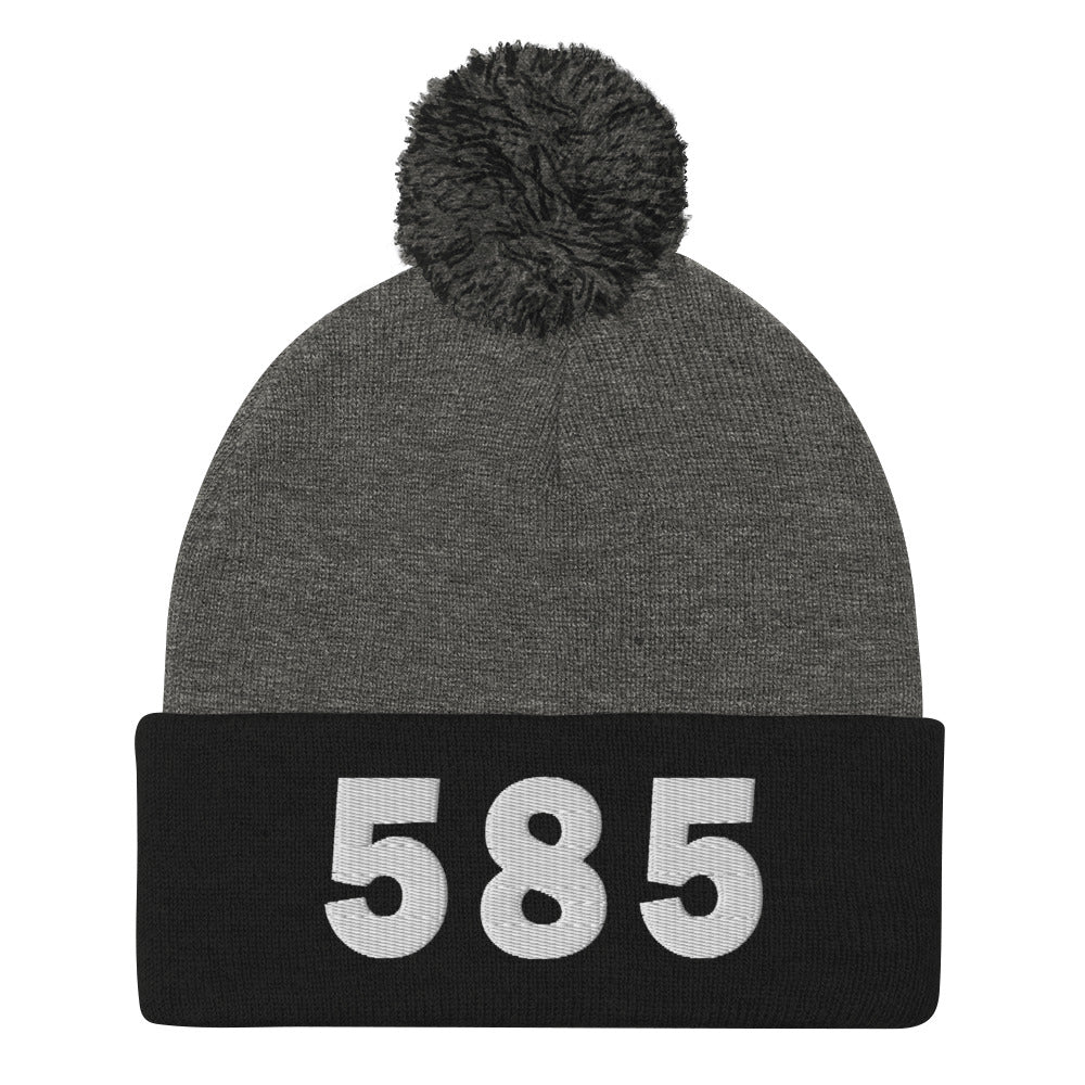 585 Area Code Pom-Pom Beanie