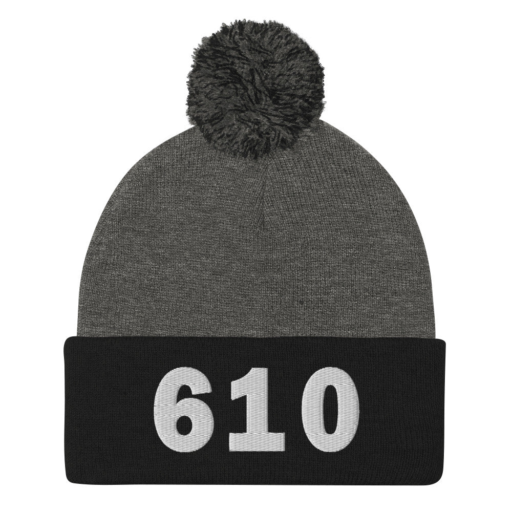 610 Area Code Pom-Pom Beanie