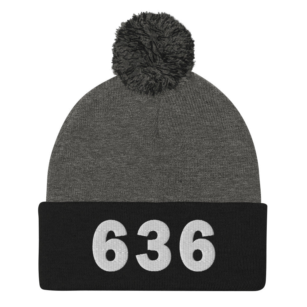 636 Area Code Pom-Pom Beanie