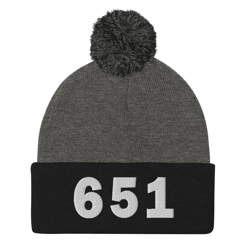 651 Area Code Pom-Pom Beanie