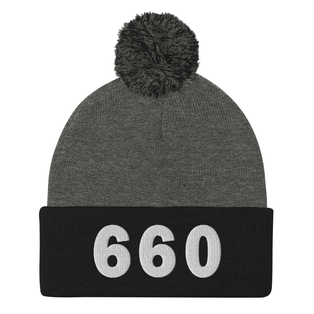 660 Area Code Pom-Pom Beanie