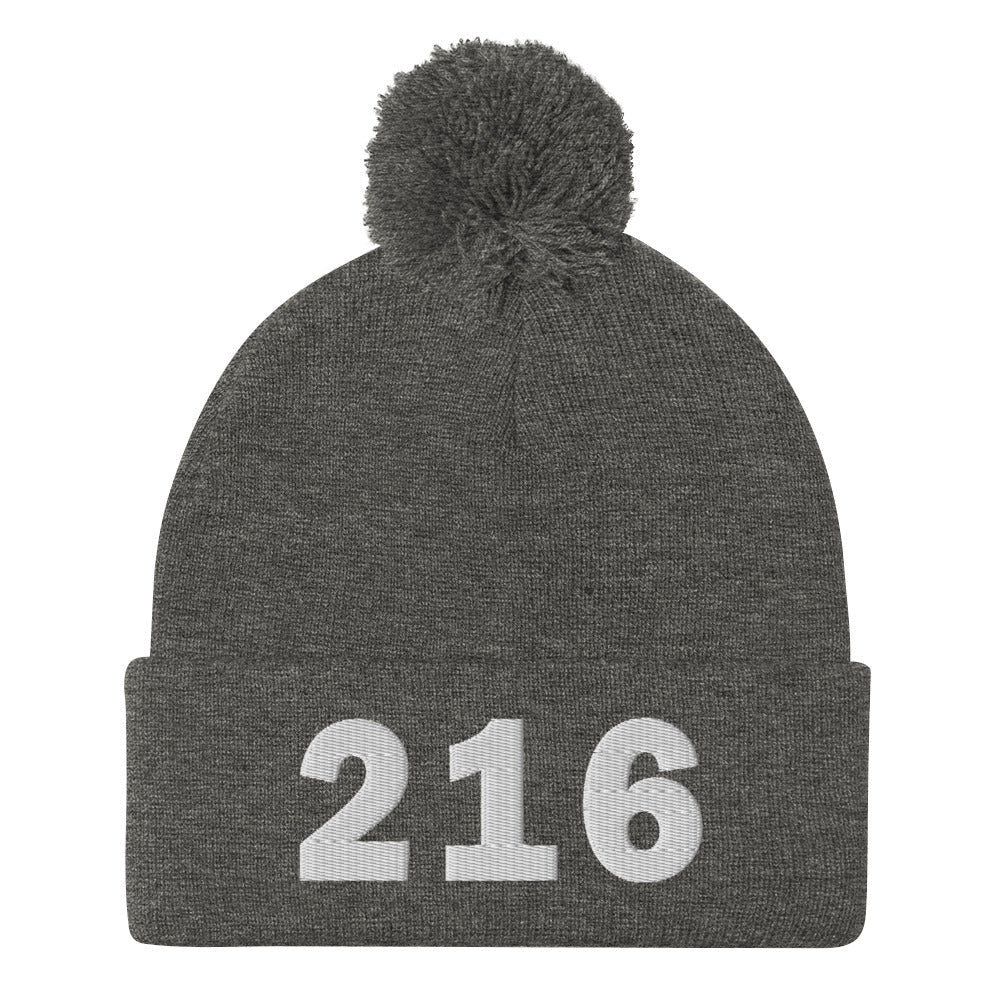 216 Area Code Pom-Pom Beanie