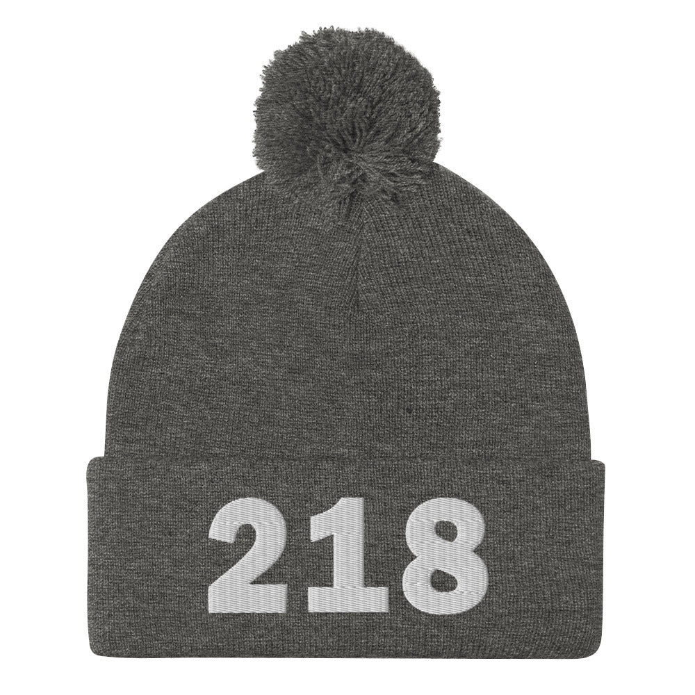 218 Area Code Pom-Pom Beanie