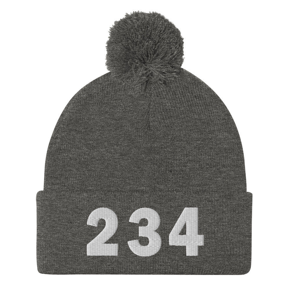 234 Area Code Pom-Pom Beanie
