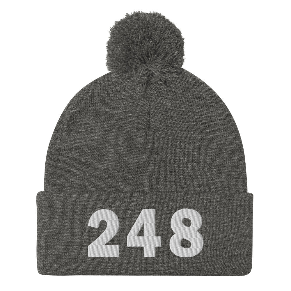 248 Area Code Pom-Pom Beanie