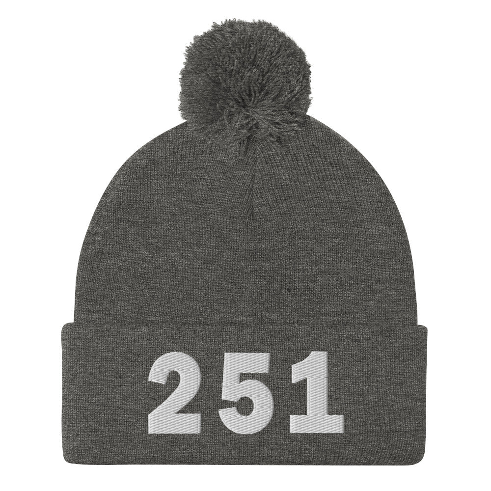 251 Area Code Pom-Pom Beanie