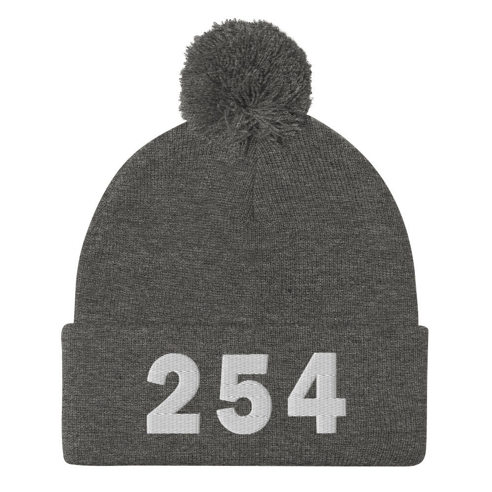 254 Area Code Pom-Pom Beanie