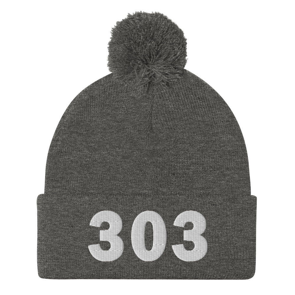 303 Area Code Pom-Pom Beanie