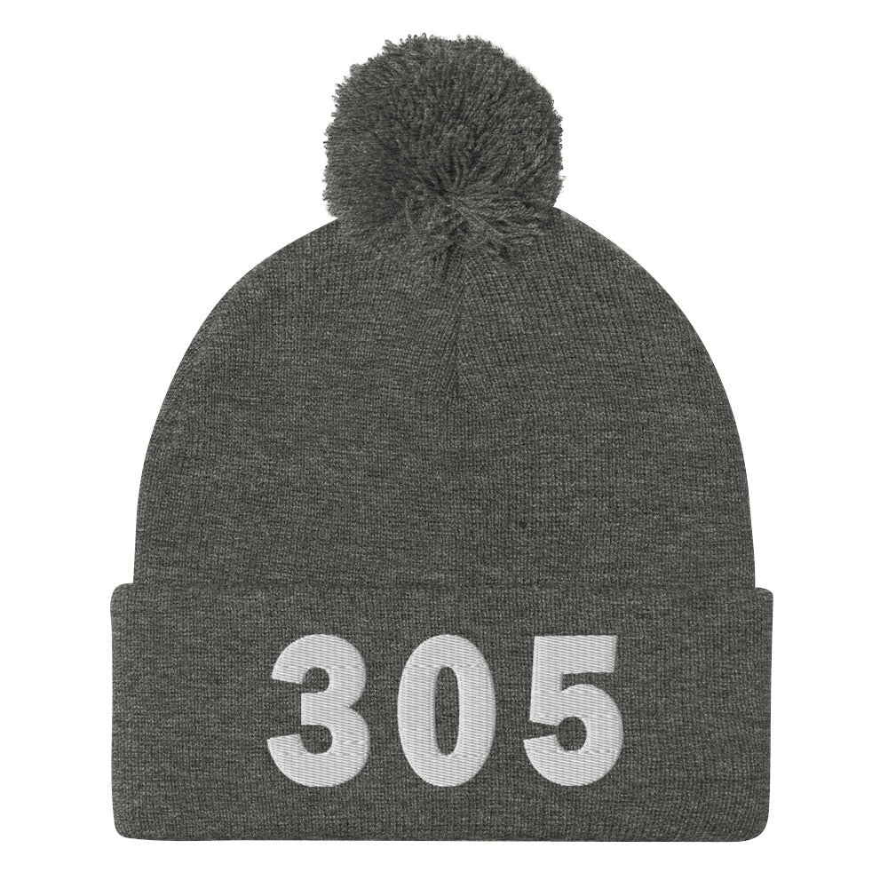 305 Area Code Pom-Pom Beanie