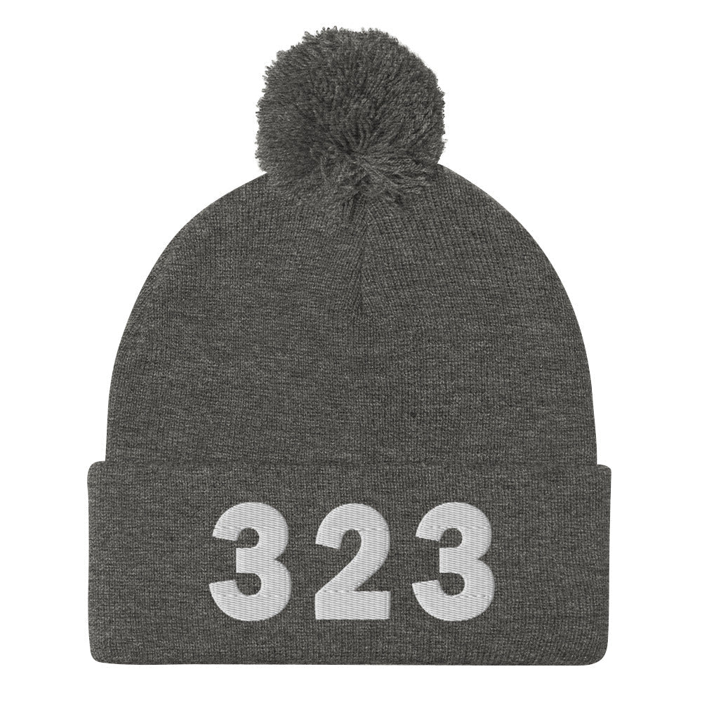 323 Area Code Pom-Pom Beanie