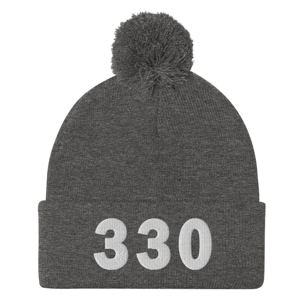 330 Area Code Pom-Pom Beanie