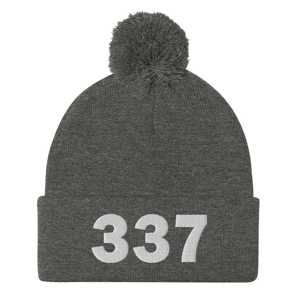 337 Area Code Pom-Pom Beanie