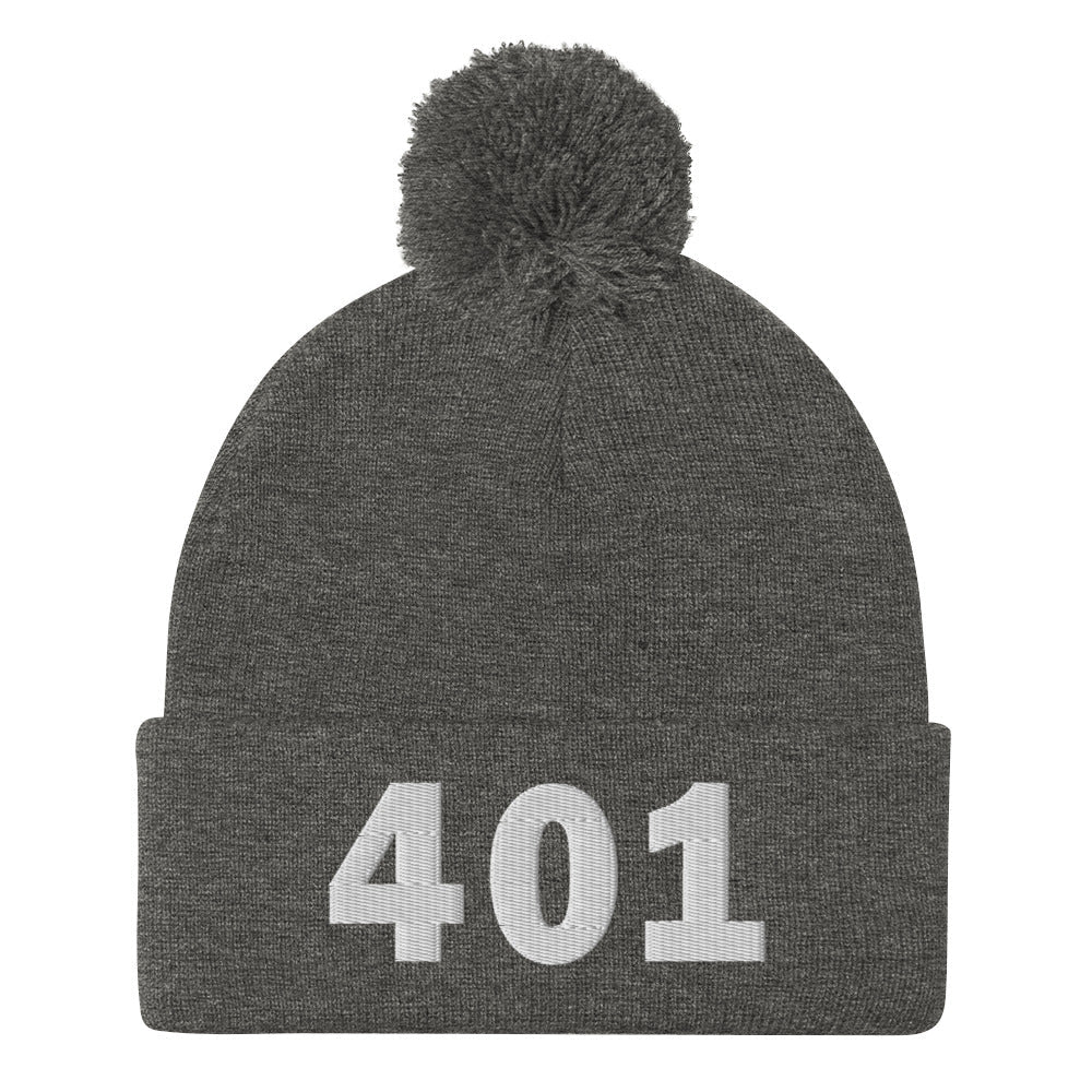 401 Area Code Pom-Pom Beanie