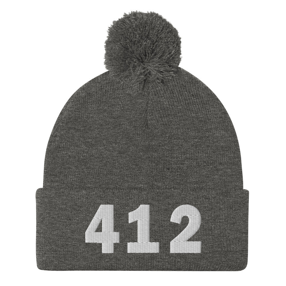 412 Area Code Pom-Pom Beanie