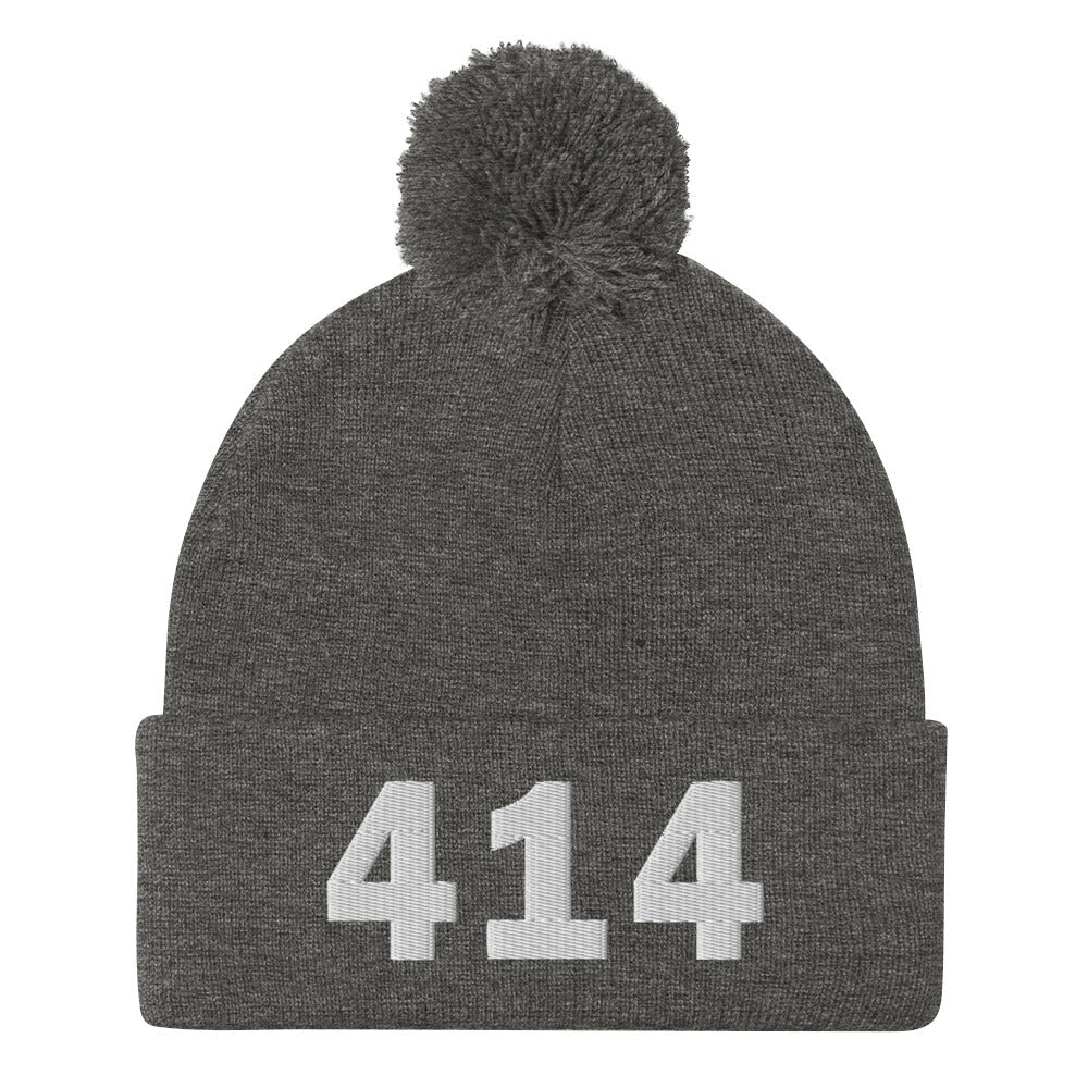 414 Area Code Pom-Pom Beanie