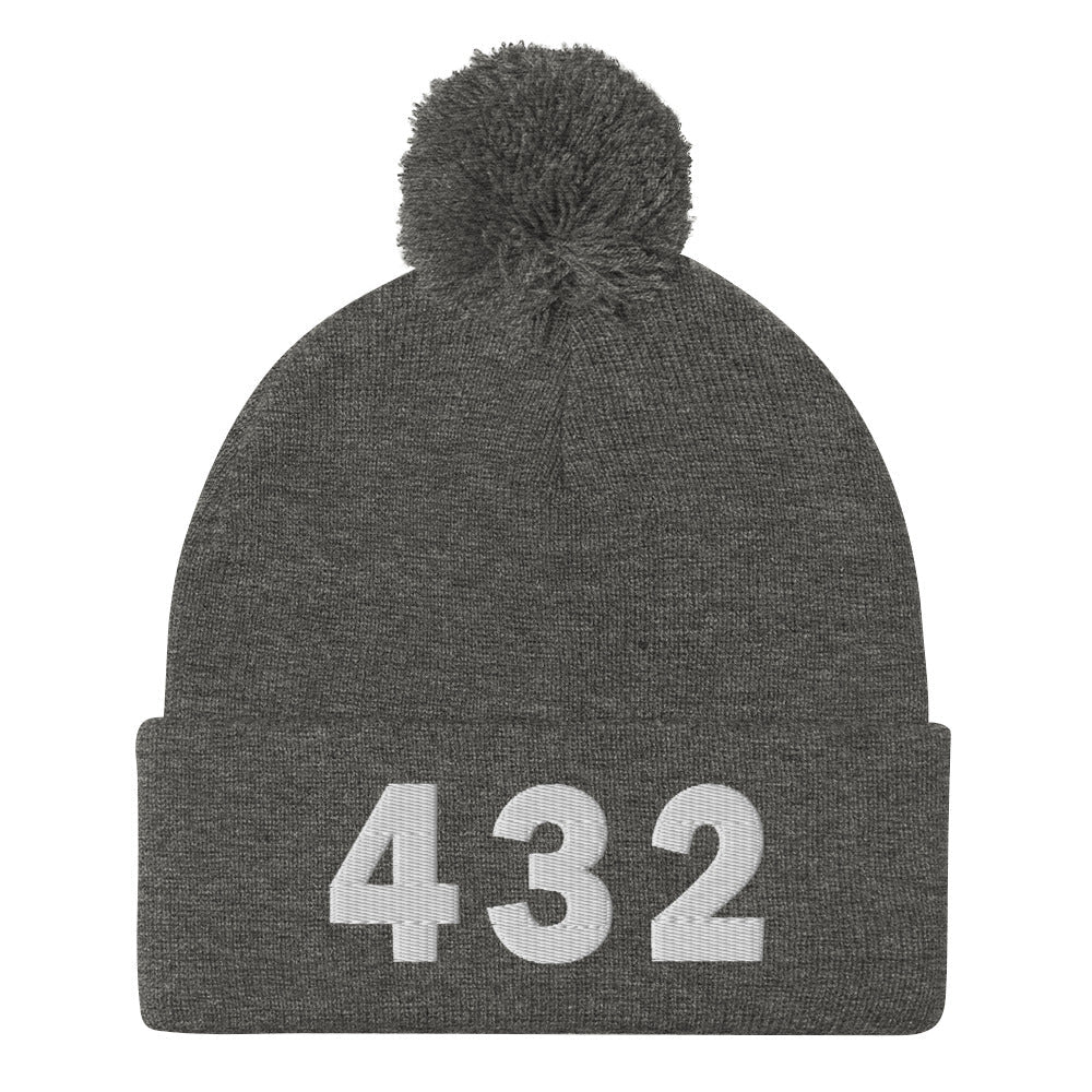 432 Area Code Pom-Pom Beanie