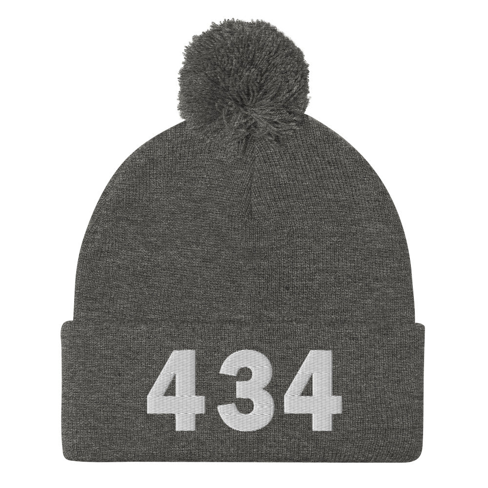 434 Area Code Pom-Pom Beanie