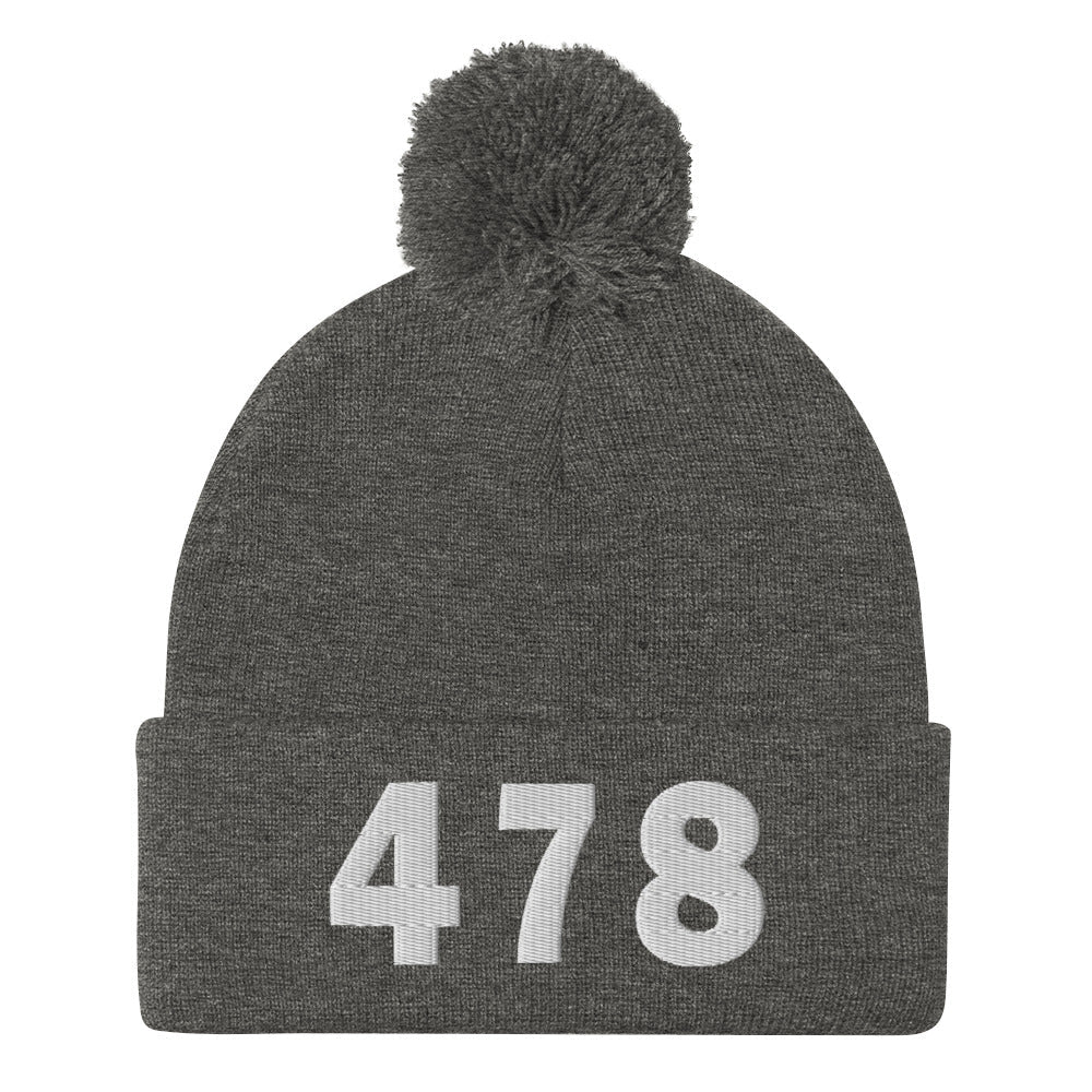 478 Area Code Pom-Pom Beanie