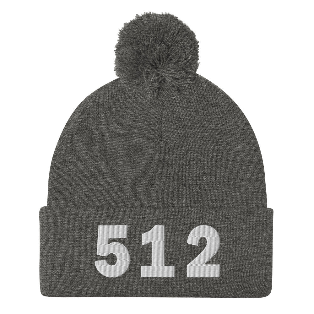 512 Area Code Pom-Pom Beanie