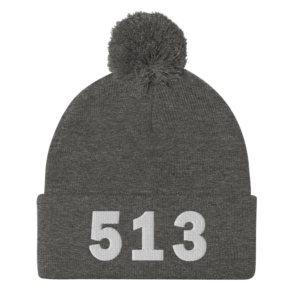 513 Area Code Pom-Pom Beanie