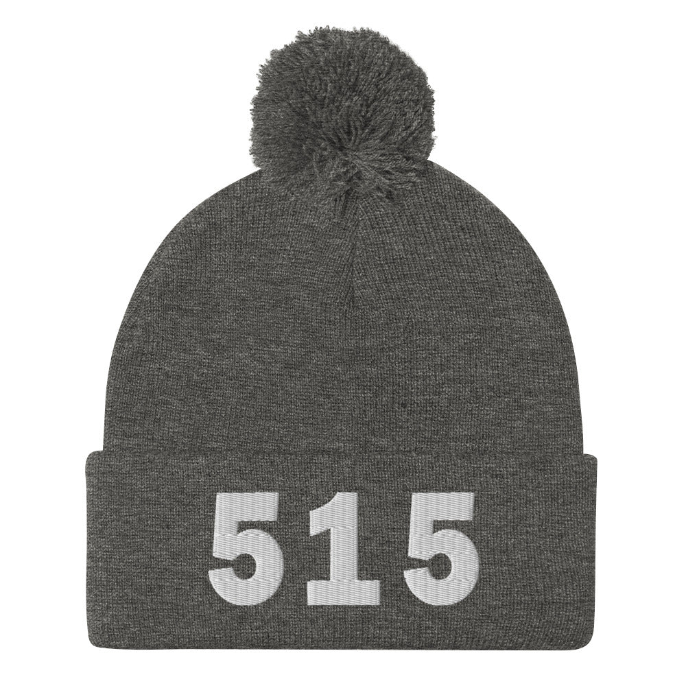 515 Area Code Pom-Pom Beanie