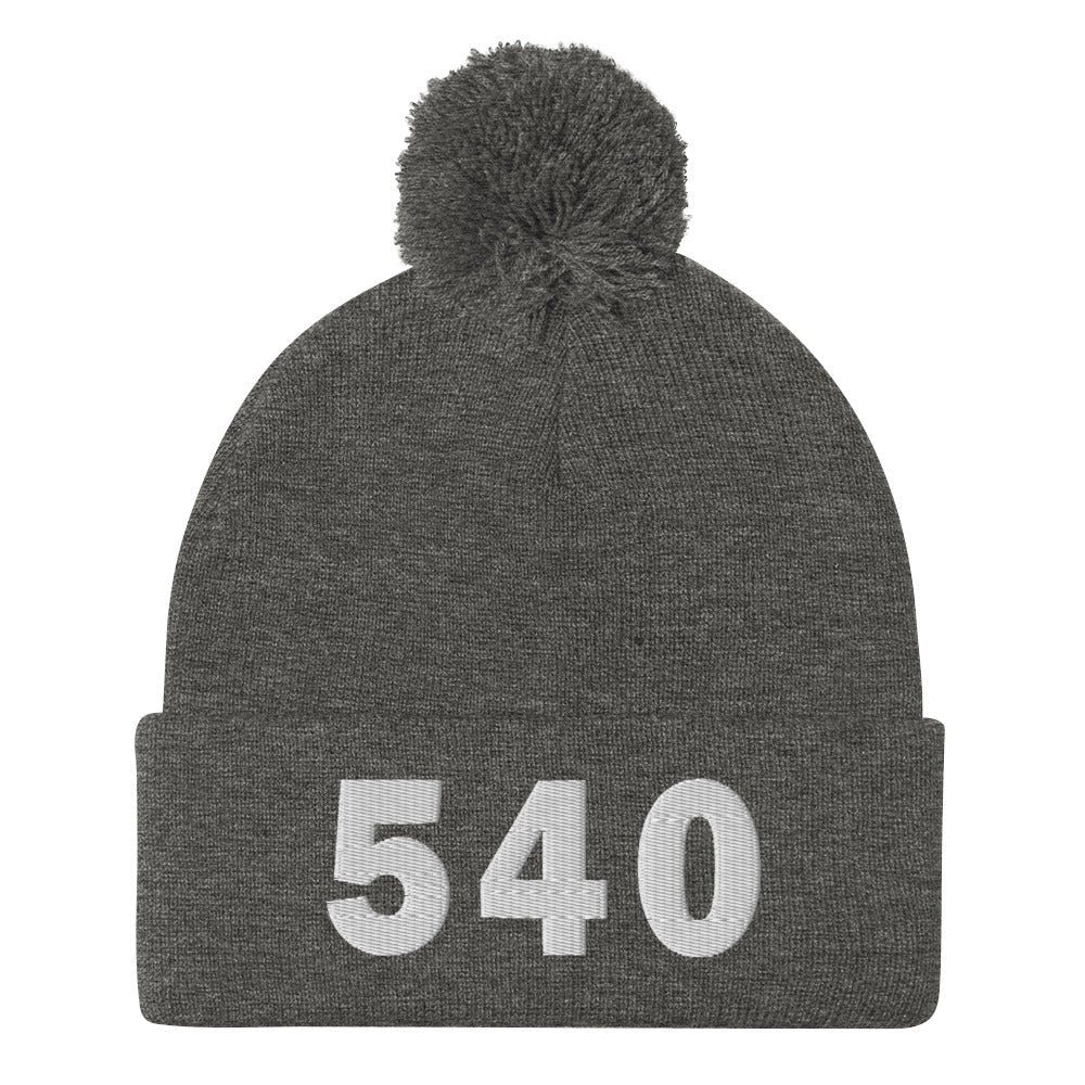 540 Area Code Pom-Pom Beanie