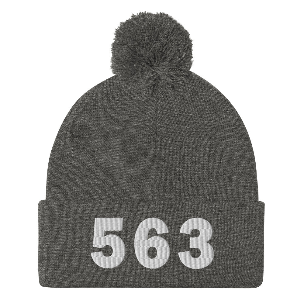 563 Area Code Pom-Pom Beanie