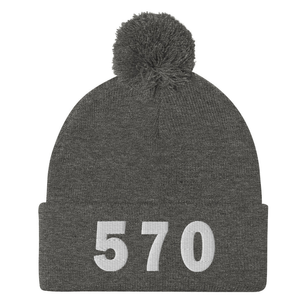 570 Area Code Pom-Pom Beanie