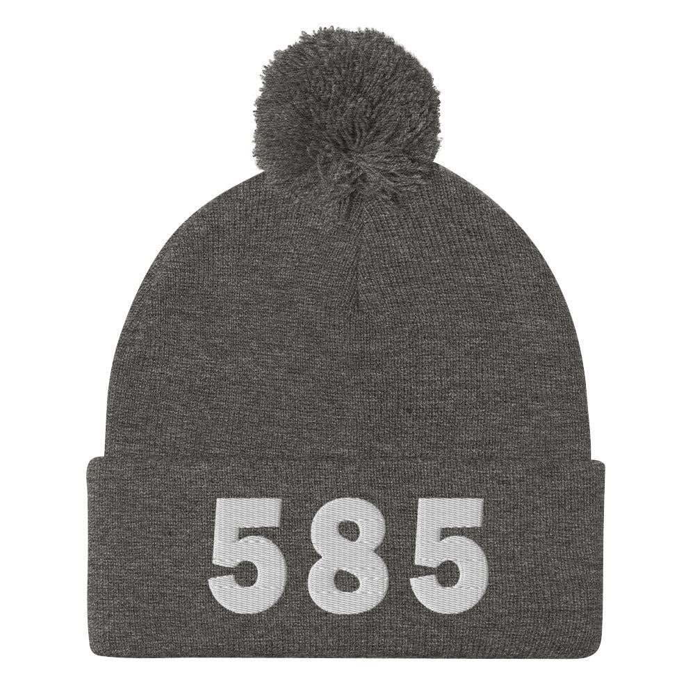585 Area Code Pom-Pom Beanie