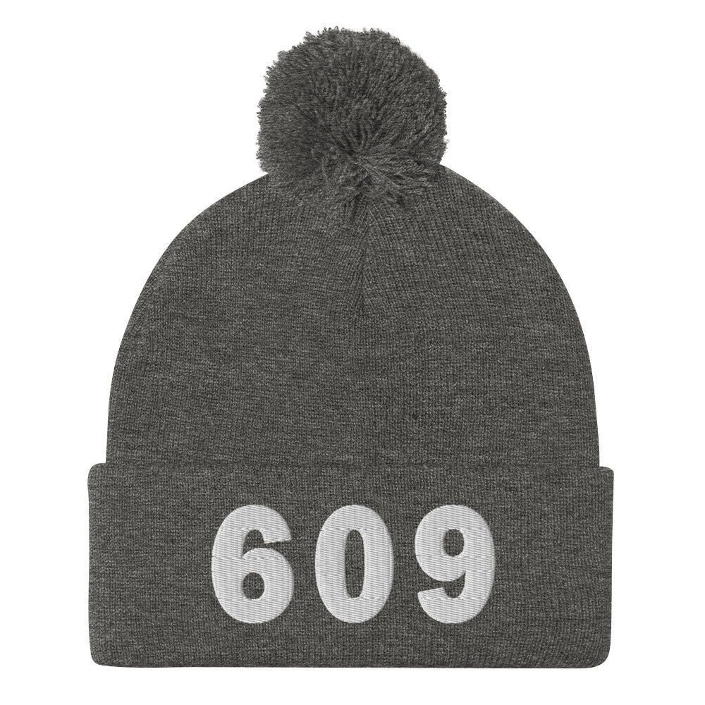 609 Area Code Pom-Pom Beanie