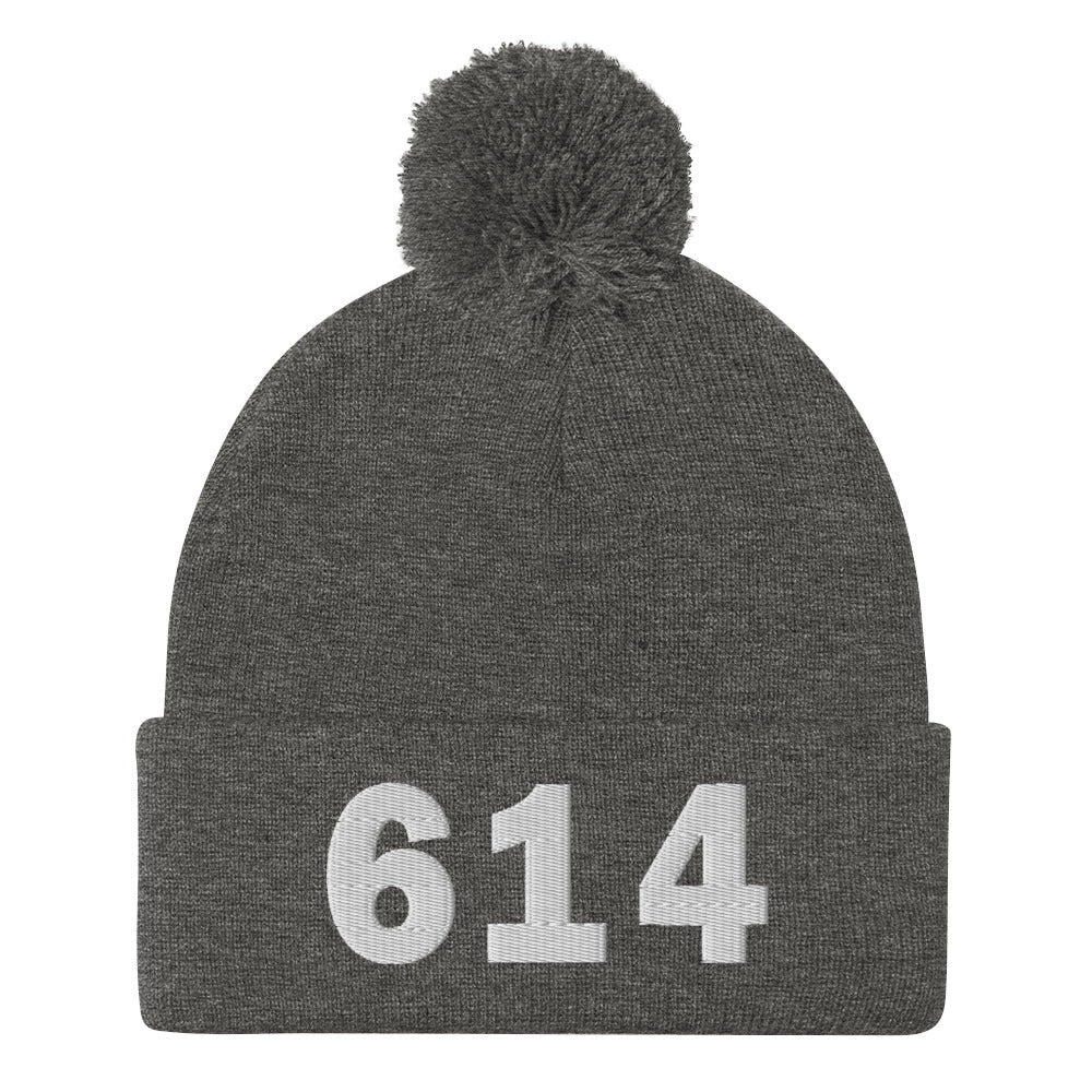 614 Area Code Pom-Pom Beanie