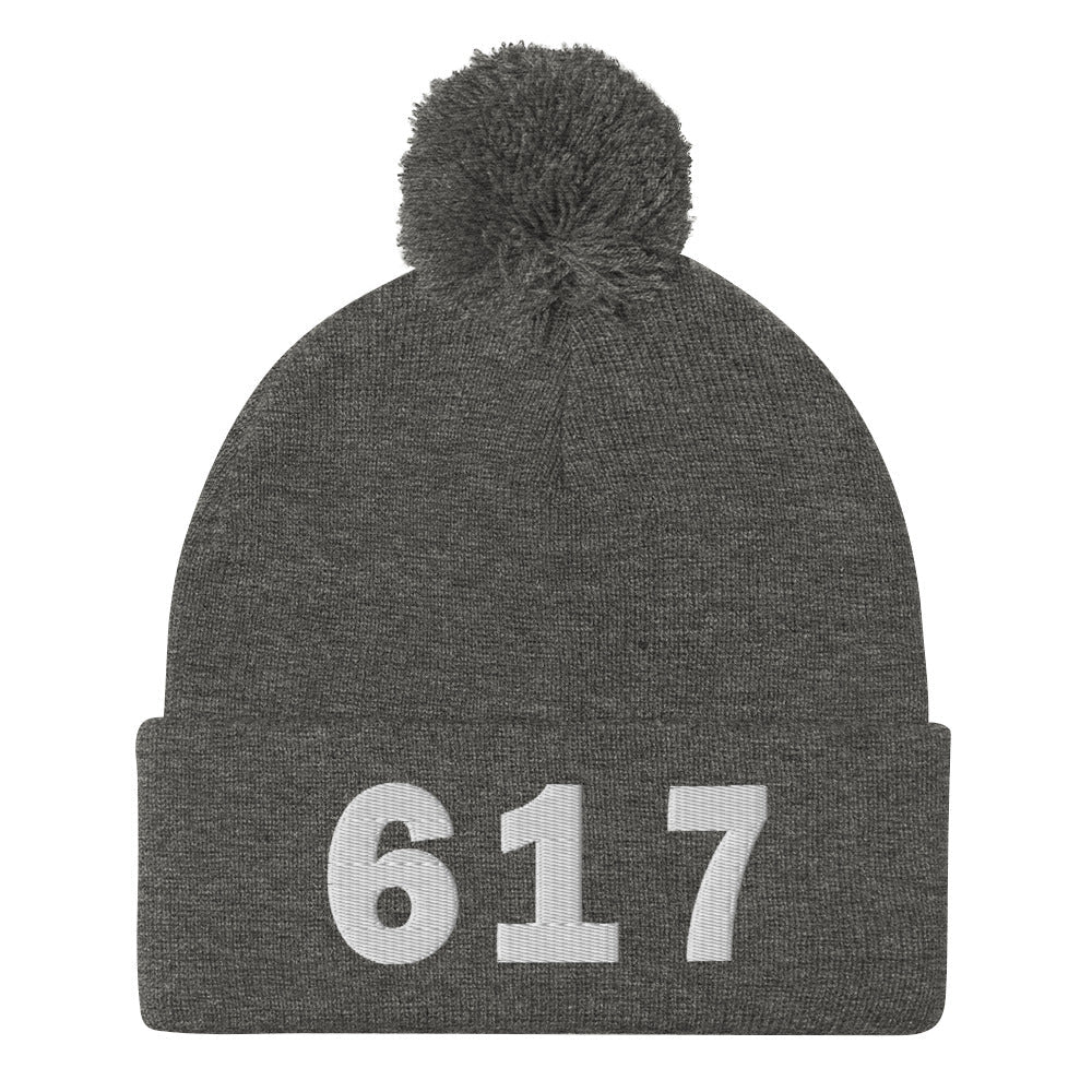 617 Area Code Pom-Pom Beanie