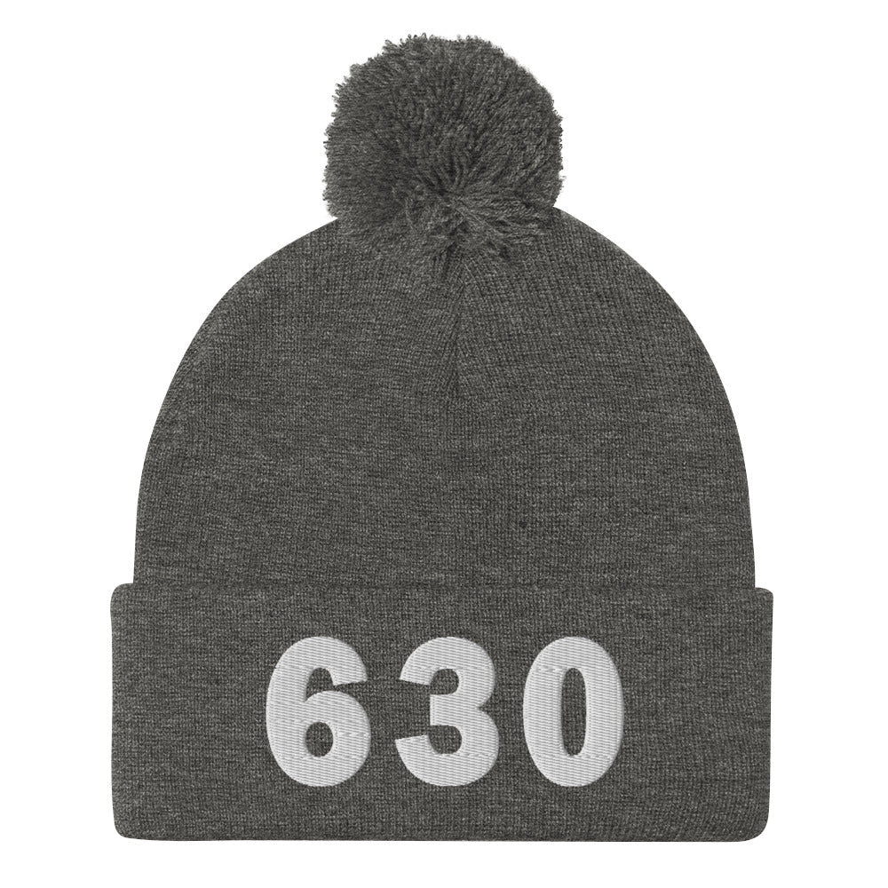 630 Area Code Pom-Pom Beanie