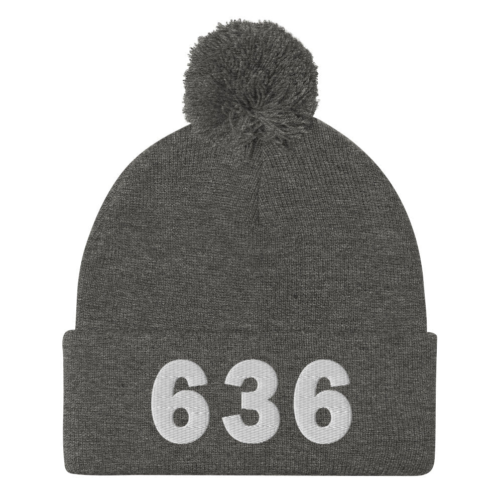 636 Area Code Pom-Pom Beanie