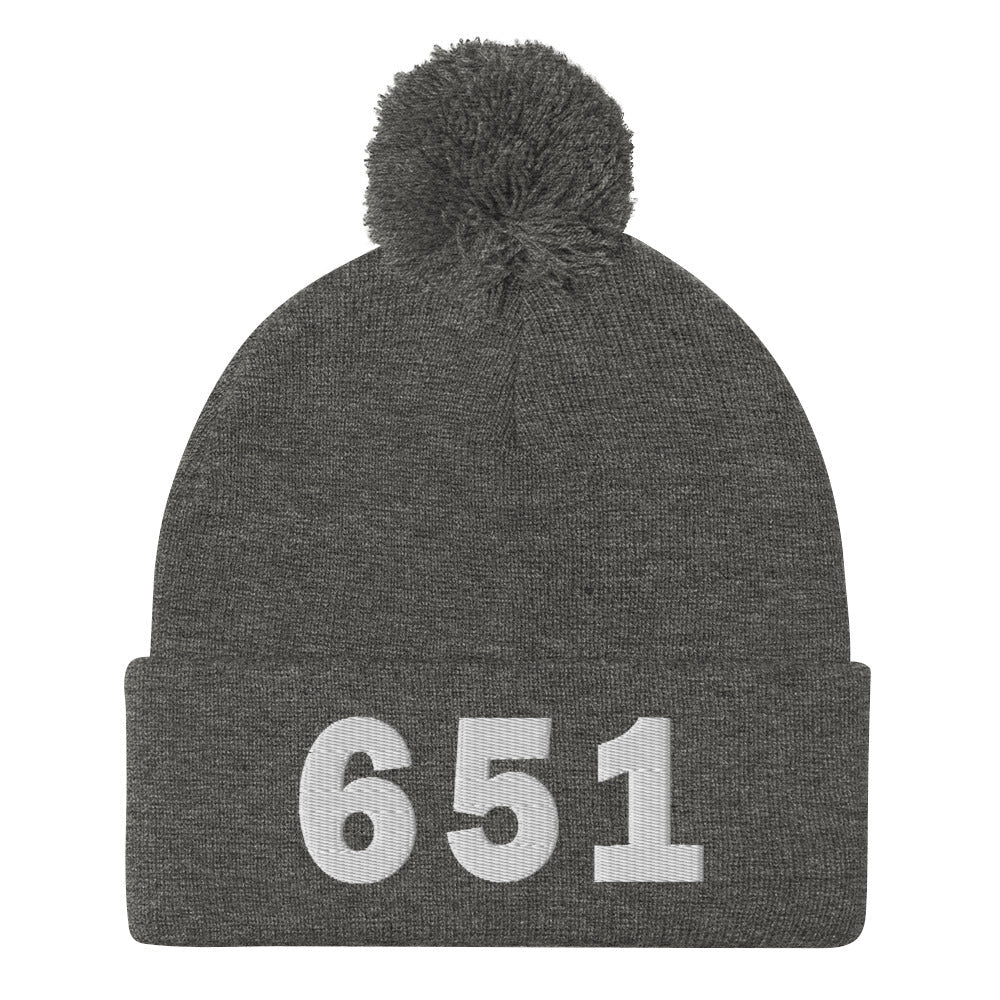 651 Area Code Pom-Pom Beanie